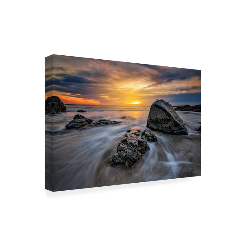 Art mural sur toile tendue - Art mural de Rick Berk «Spring Sunrise in Ogunoust» pour le salon, la chambre à coucher ou le bureau - 30 x 47