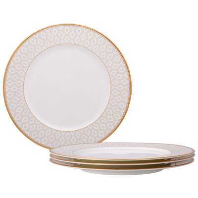 Noritake Noble Pearl Set Of 4 Dinner Plates, 11"