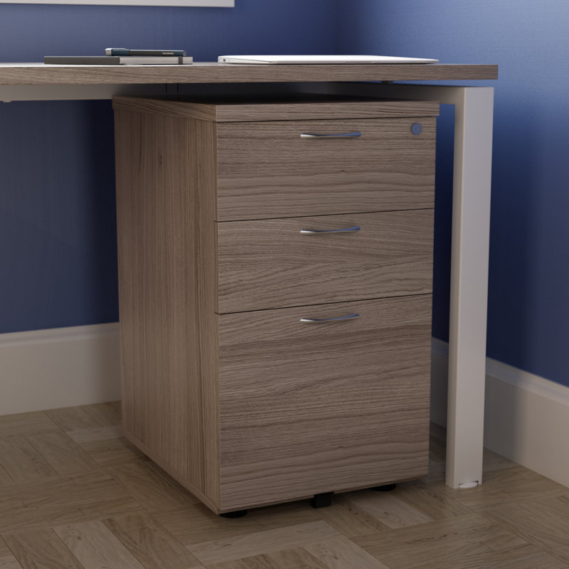 Buariki 40.4cm Wide 3 -Drawer File Cabinet, Grey Oak