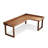 Nut-brown L-Shaped Solid Wood writing desk-118354602-118354603-118354607