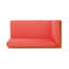 Banc de coin gauche, rouge - bois et coussins d'eau pour un banc de porche charmant avec un attrayant