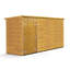 Modular Pent Garden Shed  14X4 No Windows  Double Door