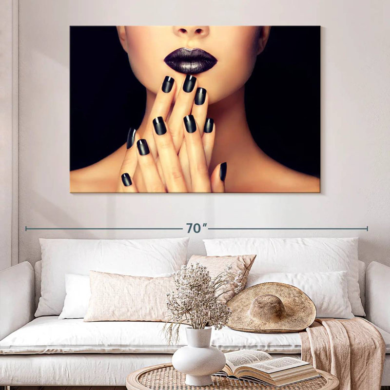Shuttleworth Black Lips And Nails, 34" H x 51" W