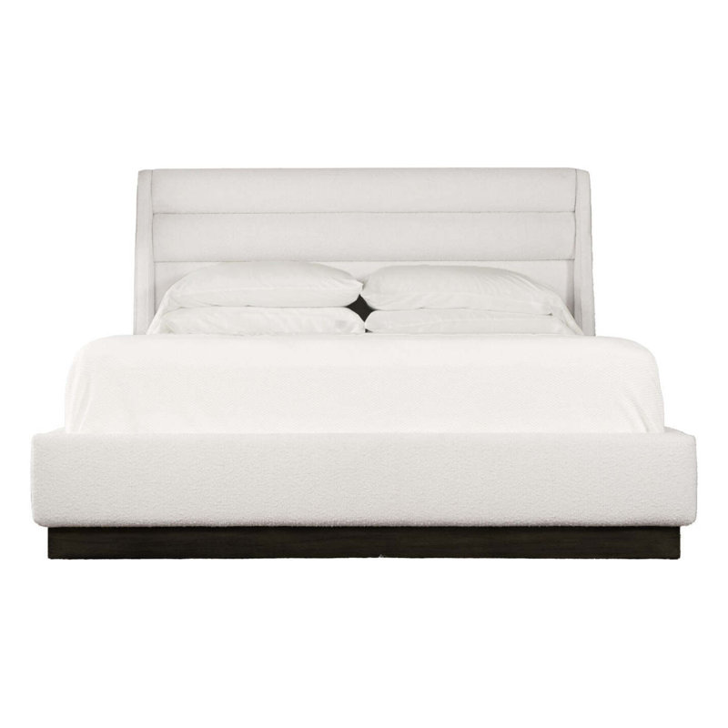 Frankie Upholstered Bed, White, Queen
