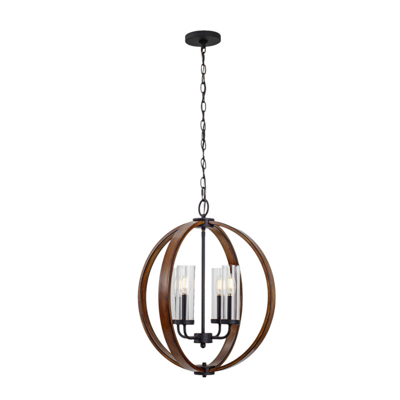 Elka 4 - Light Shaded Globe Pendant