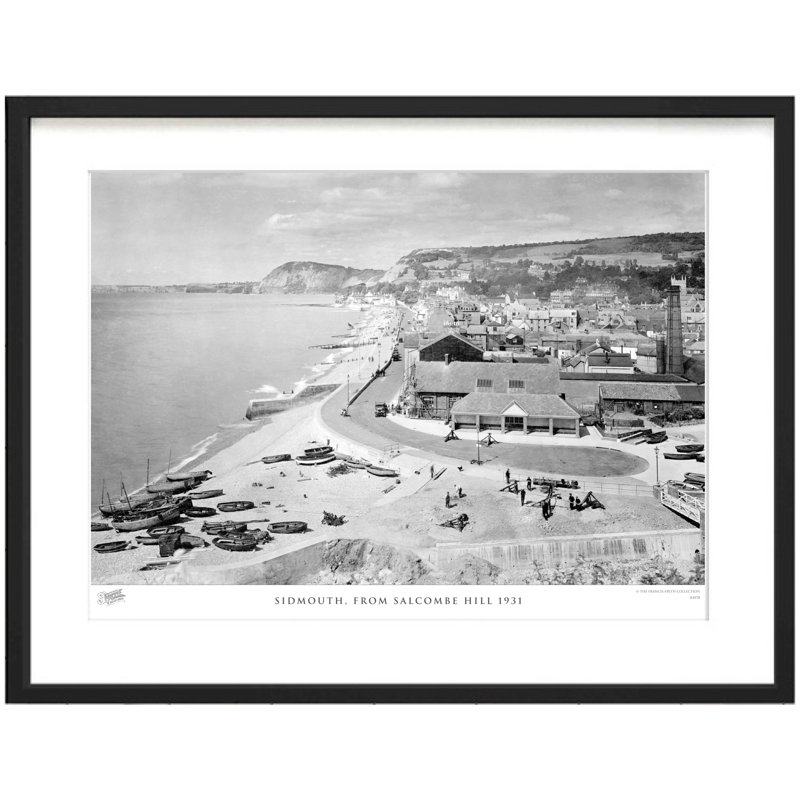 Sidmouth, From Salcombe Hill 1931 by Francis Frith - Single Picture Frame Print, 40cm H x 50cm W x 2.3cm D