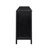 Black Storage Cabinet with 4 Doors & Open Shelves