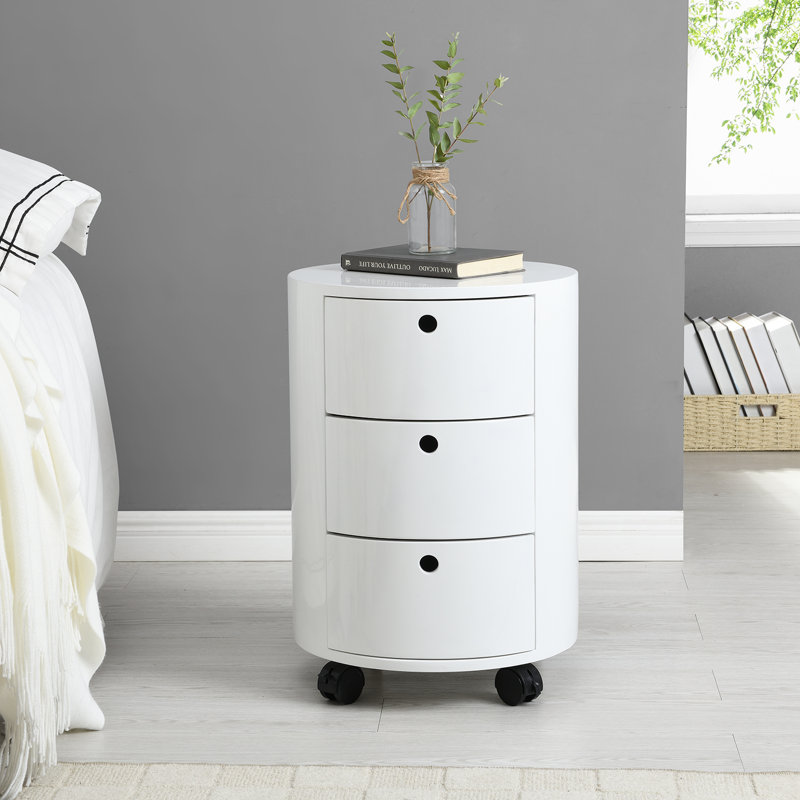 Reames 40cm W Bedside Table, White