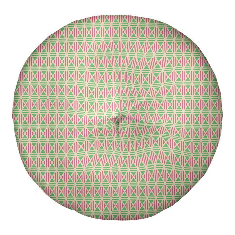 Coussin de sol Katelyn Elizabeth, 26 po x 26 po, Rose / Vert
