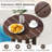 21.5" Round Patio Bar Table with Slatted Table Top-1142269444