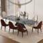 Ensemble de table de salle à manger avec table extensible en fritté de 94,5 po et 8 chaises en similicuir-133696279-134526267