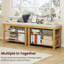 3 bancs de rangement avec coussin et tablettes réglables pour l'organisation de l'entrée