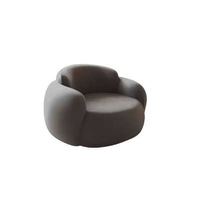 Dark gray curved negotiating sofa