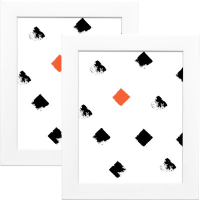 Pelfrey White Satin Mica Picture Frame - Set of 2