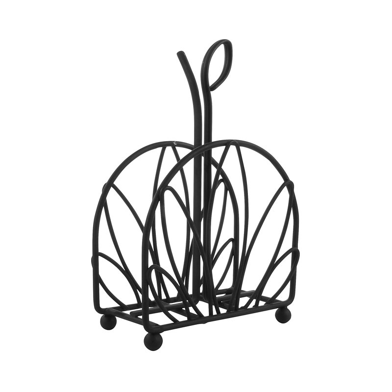 Porte-serviette feuille, Noir
