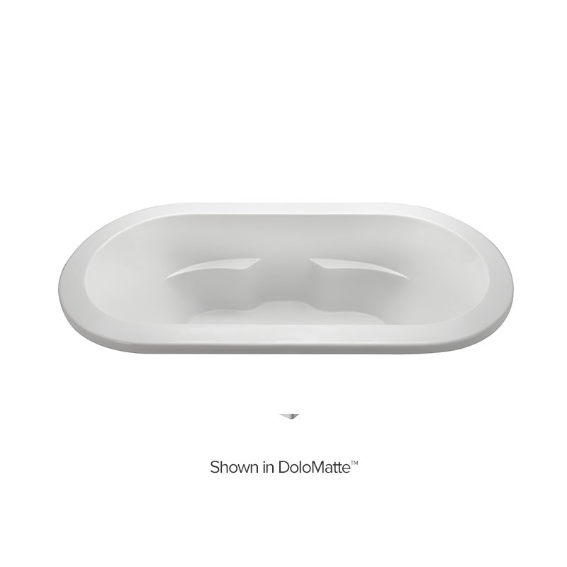New Yorker 7 DoloMatte 72" x 36" Soaking Solid Surface Bathtub with 121-Degree Backrest Angle, Undermount