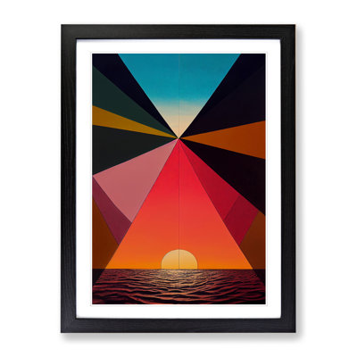 Precious Abstract Ocean Sunset - Single Picture Frame Print