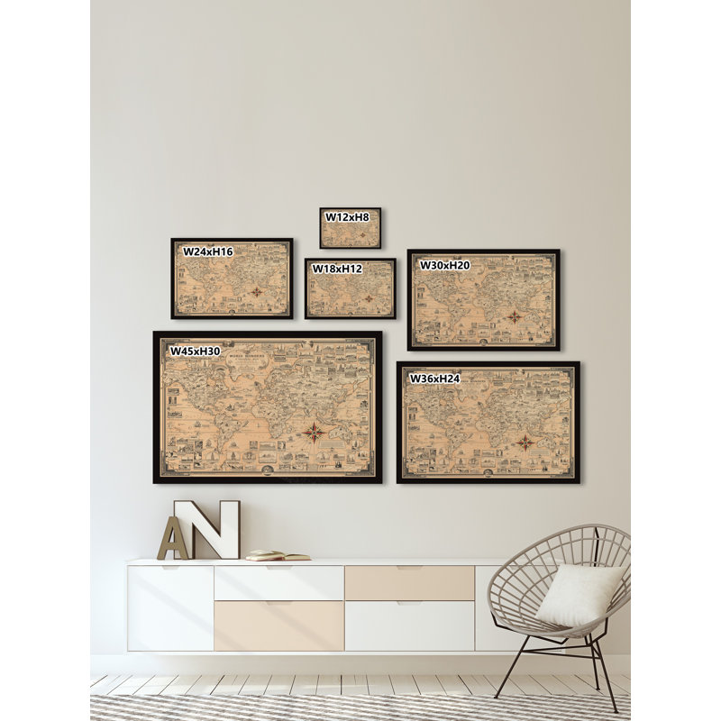 " World Wonders ", 8" H x 12" W x 1.5" D