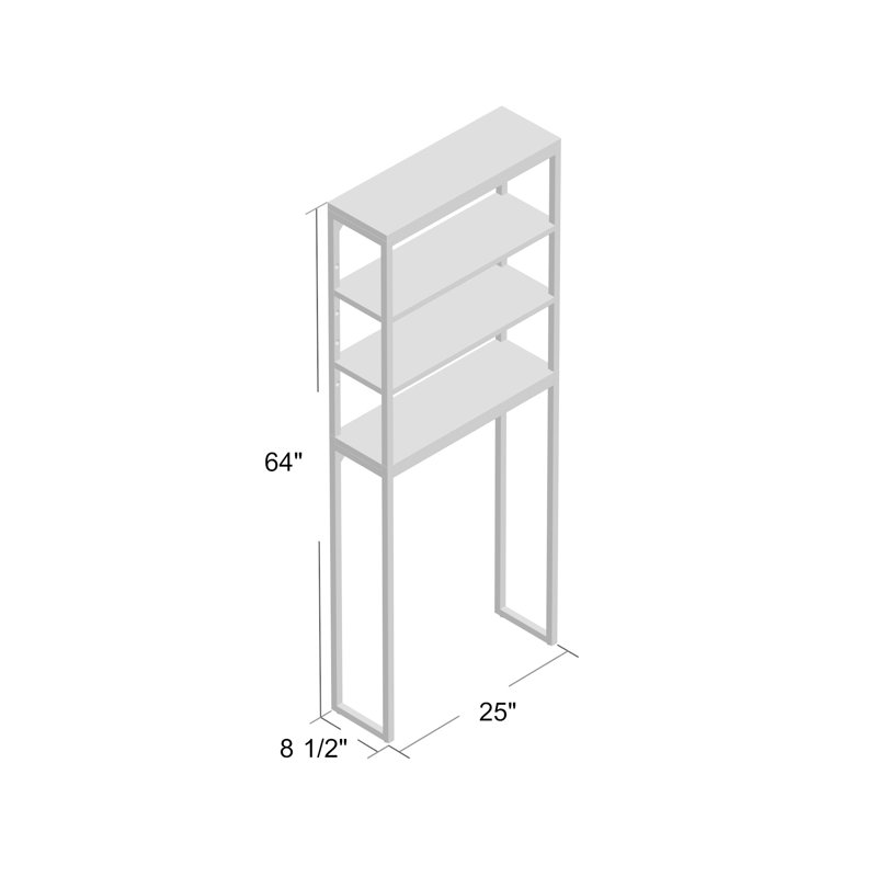 Armoire au-dessus de la toilette l 25 po x H 64 po Eckles