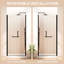 Yingze réglable l 33-34 po x H 72 po porte de douche pivotante sans cadre, porte de douche en verre trempé Sgcc de 6 mm-122071882