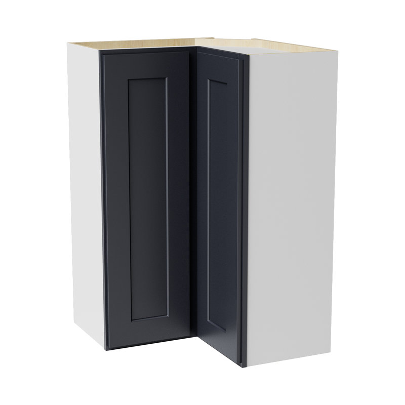 Armoire murale d'angle, Noir Shaker, 24" W x 36" H x 12" D