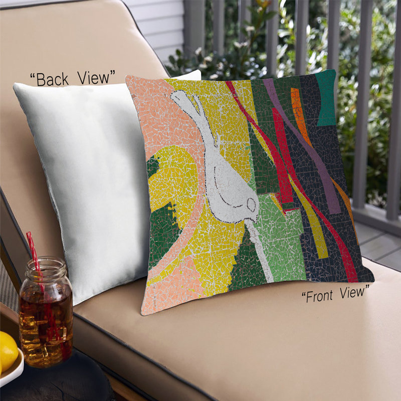 Abstract Mosaic 10 Throw Pillow, Synthetic