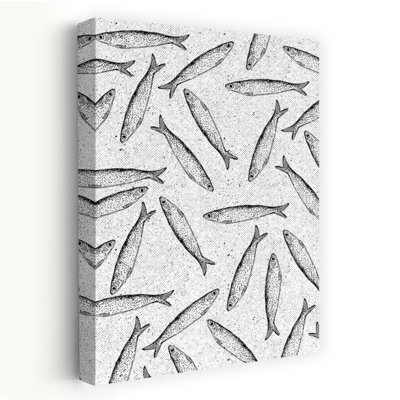 «School of Fish», reproduction d'art mural côtier contemporain