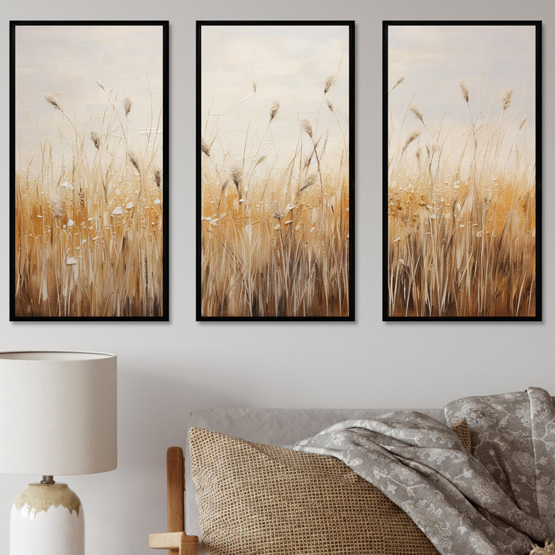 Ensemble de prairies prairies majestueuses, H 28 po x l 36 po x P 1 po, Cadre flottant noir