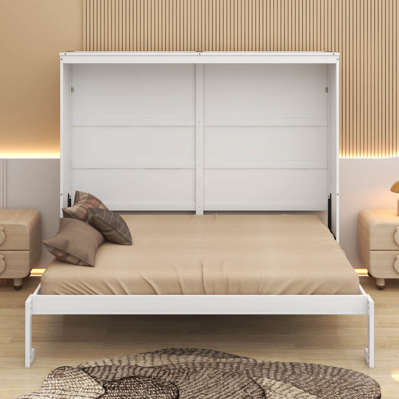 Grand lit escamotable mural, Grand, Blanc