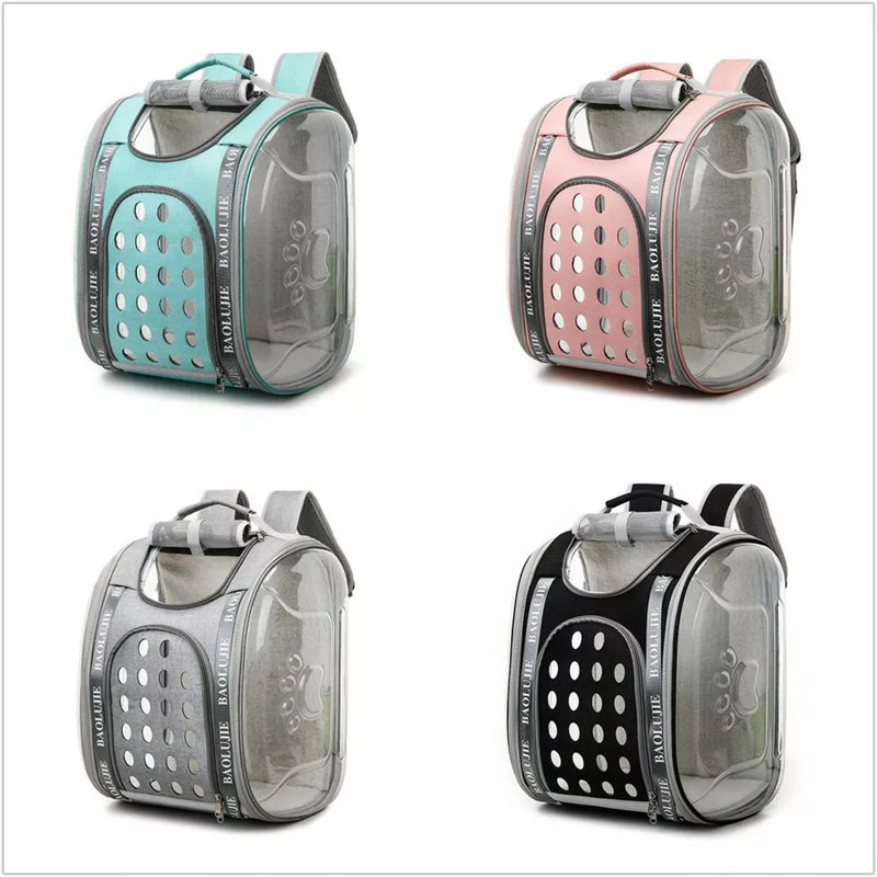 Sac de transport pour animal de compagnie, Noir / transparent