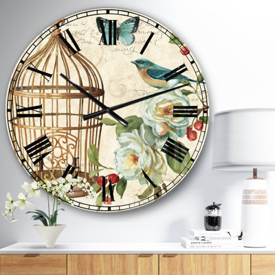 Horloge murale florale et botanique