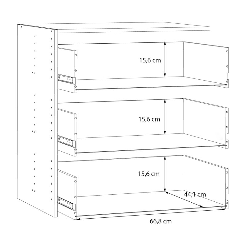 Talijah Manufactured Wood Closet System Drawer, 78.2cm H x 71.5cm W x 52.7cm D