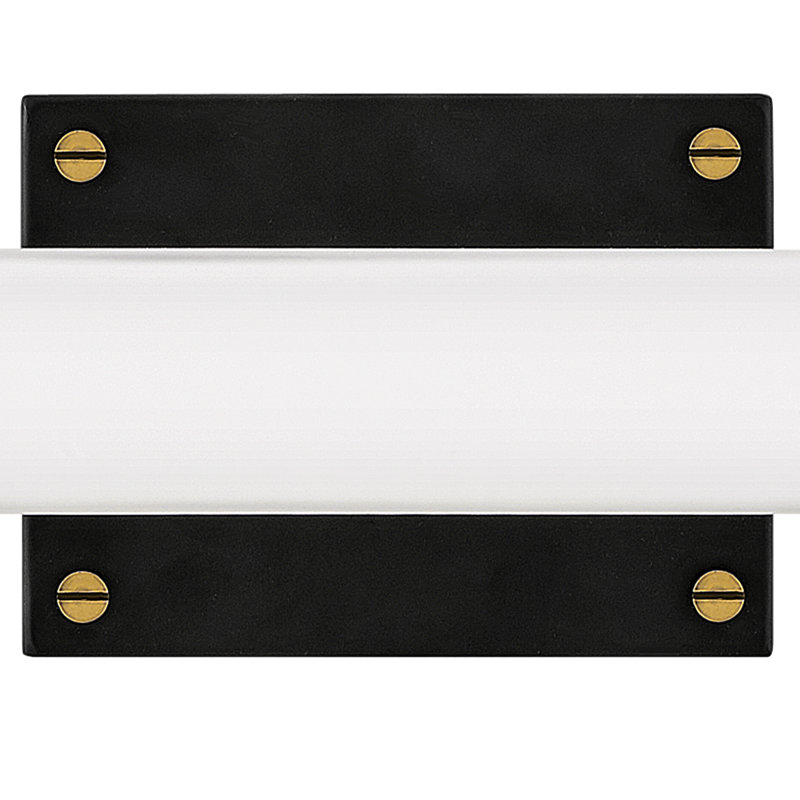 Rollins 18" Integrated LED Bath Vanity Sconce, Black/Heritage