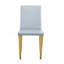 Quatre chaises de salle à manger en polyuréthane gris clair, simples et polyvalentes, confortables et accompagnées. Des chaises de salle à manger exquises et polyvalentes offrent une nouvelle expérience confortable. (Ensemble de 4)