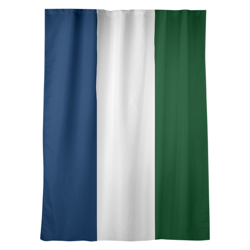 Blackout Curtain Single Panel, Navy/White/Green