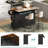 Kitchen Island with Drop Leaf & Power Outlet, Rolling Kitchen Island Cart On Wheels-1282018187-1282018189