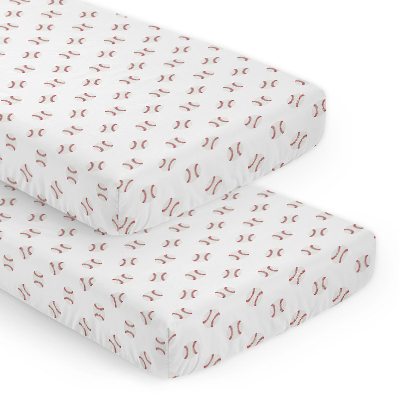 Drap-housse pour lit de bébé Baseball Patch par Sweet Jojo Designs