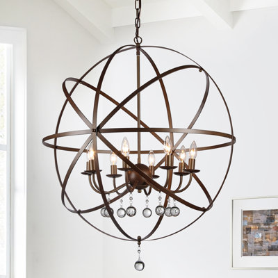 Mitton 8 - Light Zinc Alloy Dimmable Globe Chandelier