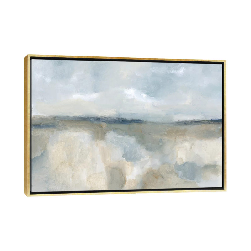 Neutral Coast by Blakely Bering Abstract Graphic Art, Picture Framed Canvas, 40" H x 60" W, Black