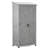 Wood Potting Bench With Metal Top And Structure Gray Outdoor Workbench Framework