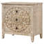 Commode mandala en bois patiné à 3 tiroirs Kenzie