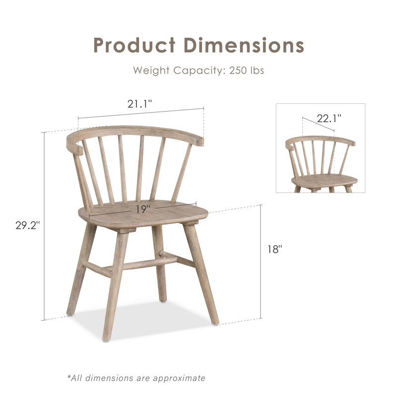 Chaises d'appoint Angela, Bois naturel