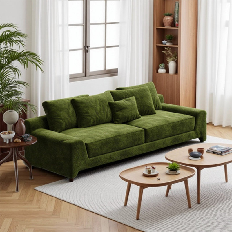 Canapé moderne en chenille Atrovirens - Confort supérieur