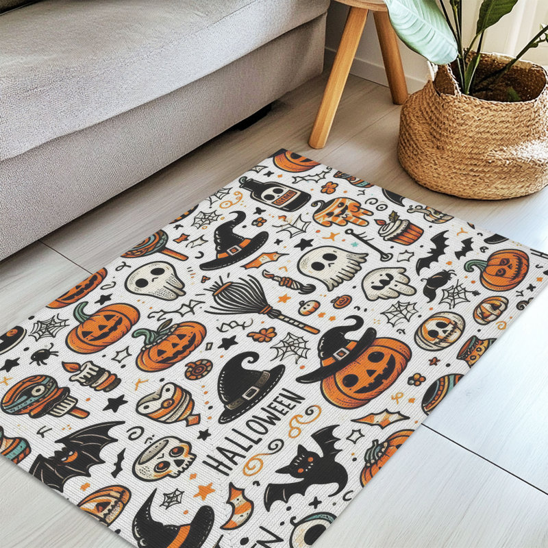 Tapis tressé Kawaii Haunts, Rectangulaire 3 pi x 5 pi