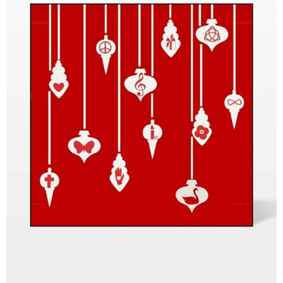 AccuQuilt GO! Ornaments Medley Fabric Cutting Die with Ornament Appliqué Shapes