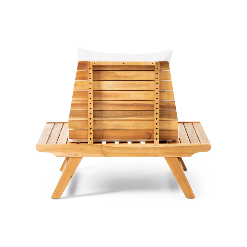 Fauteuil club Sedona, Blanc, Teck
