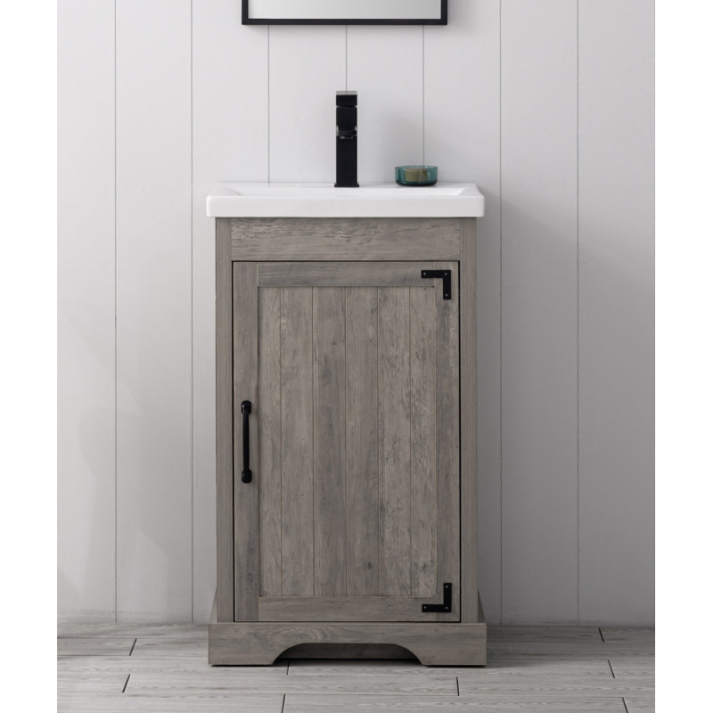 Meuble-lavabo simple 20 po Cayden, Gris patiné