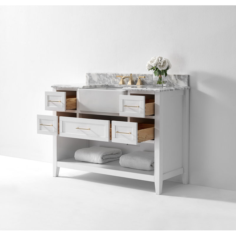 48'' W Single Vanity, White