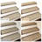 Rease Diamond Pattern Bullnosed Stair Treads (14pc) With Landing Mat (1pc) Set-1984895249