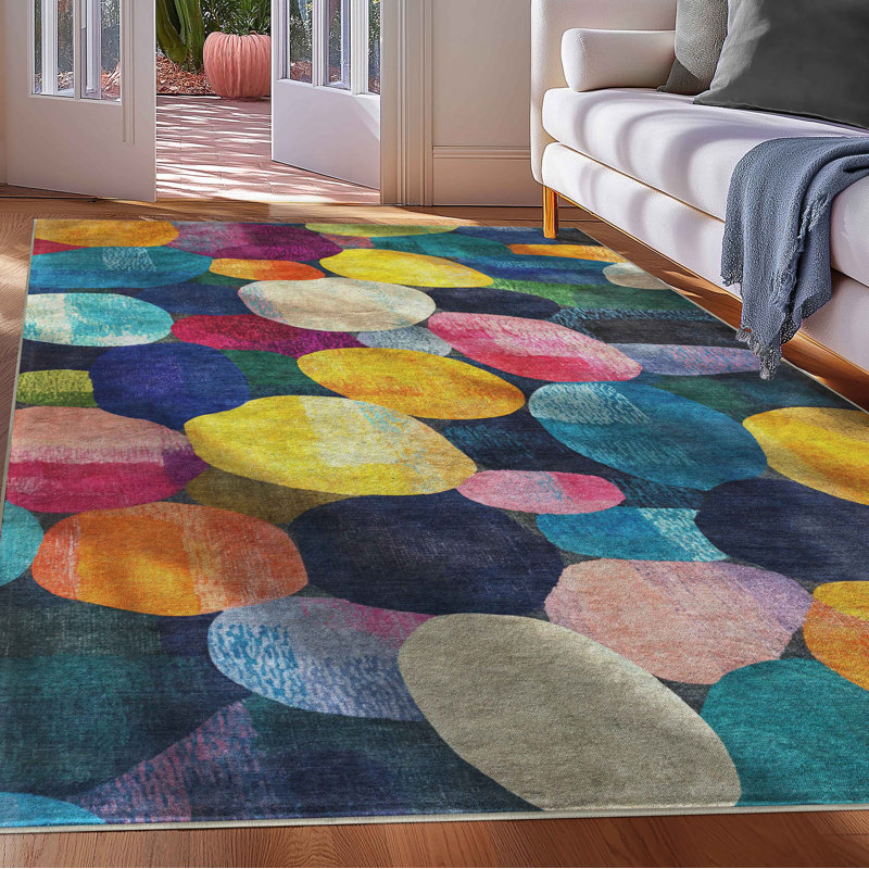 Abstract Eclat Multi Modern Bold Area Rug, Rectangle 3'3" x 5'